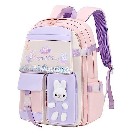 Kawaii Backpack with Bunny Plush Accessories