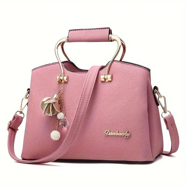 Luxury Pendant Handbag For Women PU Leather Tassel Shoulder Bag Designer Handle Bag Brand Female Shoulder Bag Shopping Totes